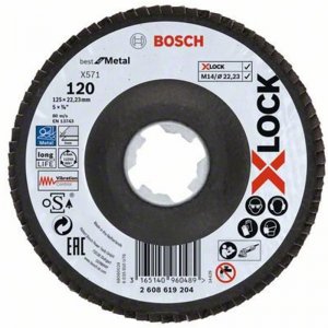 Lamelový kotouč lomené provedení Best for Metal 125mm Bosch X-LOCK 2608619204