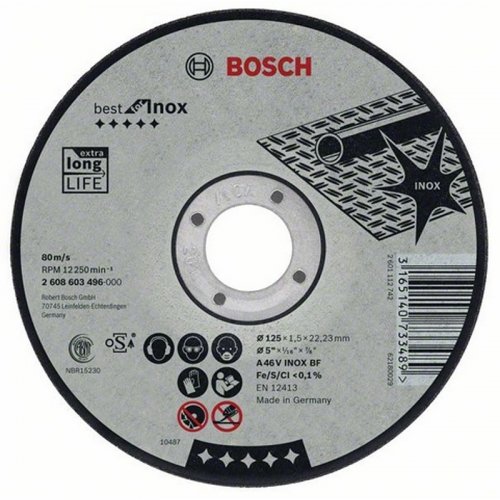 Dělicí kotouč rovný na nerez Best for Inox A 30 V INOX BF, 115 mm, 2,5 mm Bosch 2608603502