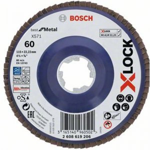 Lamelový kotouč rovné provedení Best for Metal 115mm Bosch X-LOCK 2608619206